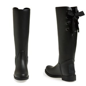 Coach Black Tristee Rain Boots